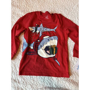 Carter's Boy's Christmas Shark Long Sleeve Shirt‎ Size 3T #404